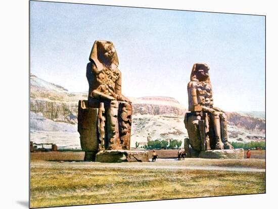 The Colossi of Memnon, Egypt, 20th Century-null-Mounted Giclee Print