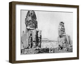 The Colossi of Memnon, Luxor (Thebe), Egypt, C1922-null-Framed Giclee Print