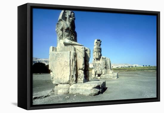 The Colossi of Memnon, Luxor West Bank, Egypt, C1400 Bc-CM Dixon-Framed Stretched Canvas