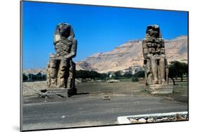 The Colossi of Memnon, Near the Valley of the Kings, Egypt, 14th Century Bc-null-Mounted Photographic Print