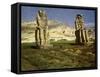 The Colossi of Memnon, near Thebes, Egypt-English Photographer-Framed Stretched Canvas