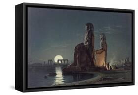 The Colossi of Memnon, Thebes, c.1872-Carl Friedrich Heinrich Werner-Framed Stretched Canvas