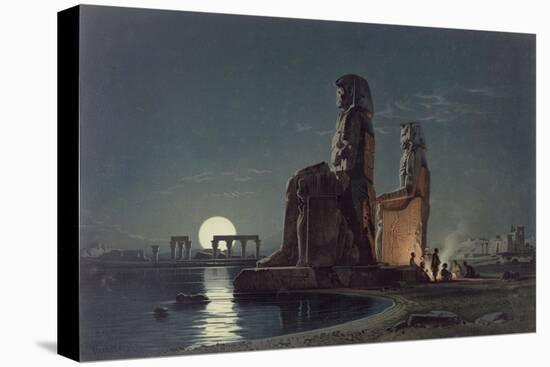 The Colossi of Memnon, Thebes, c.1872-Carl Friedrich Heinrich Werner-Stretched Canvas