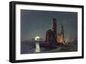 The Colossi of Memnon, Thebes, c.1872-Carl Friedrich Heinrich Werner-Framed Giclee Print