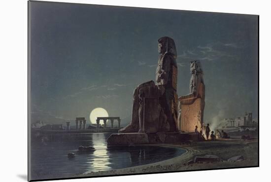 The Colossi of Memnon, Thebes, c.1872-Carl Friedrich Heinrich Werner-Mounted Giclee Print