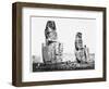 The Colossi of Memnon, Thebes, Egypt, 1860-Francis Frith-Framed Photographic Print