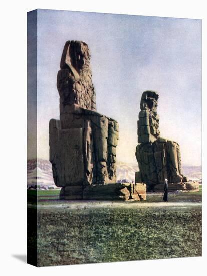 The Colossi of Memnon, Thebes, Egypt, 1933-1934-Donald Mcleish-Stretched Canvas