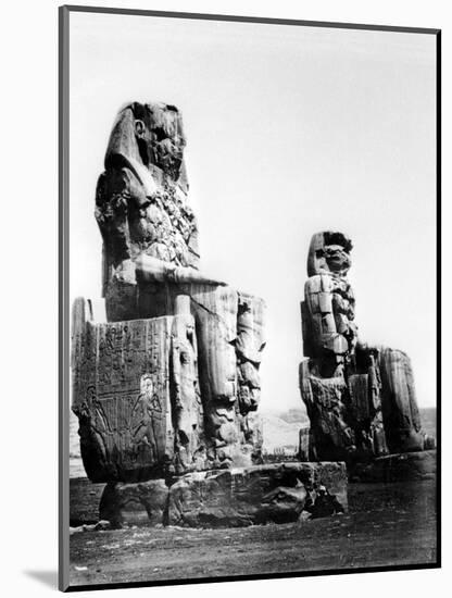 The Colossi of Memnon, Thebes, Nubia, Egypt, 1878-Felix Bonfils-Mounted Giclee Print