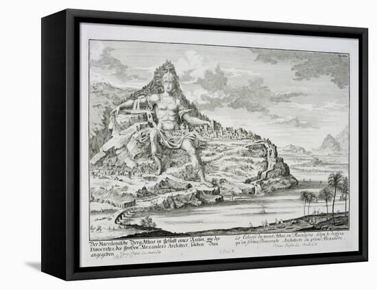 The Colossus of Mount Athos, Macedonia, by Dinocrates, the Architect of Alexander the Great-Johann Bernhard Fischer Von Erlach-Framed Stretched Canvas