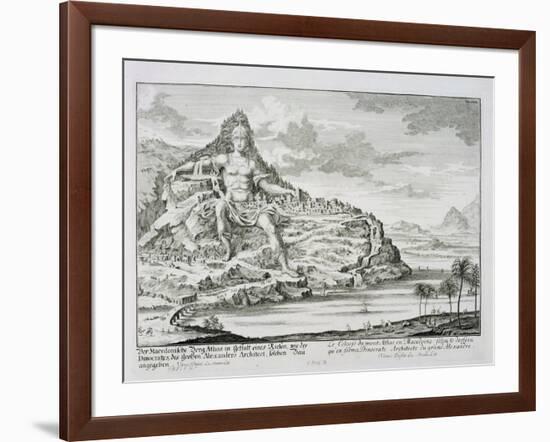 The Colossus of Mount Athos, Macedonia, by Dinocrates, the Architect of Alexander the Great-Johann Bernhard Fischer Von Erlach-Framed Giclee Print