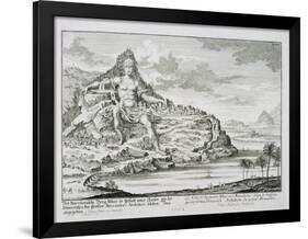 The Colossus of Mount Athos, Macedonia, by Dinocrates, the Architect of Alexander the Great-Johann Bernhard Fischer Von Erlach-Framed Giclee Print