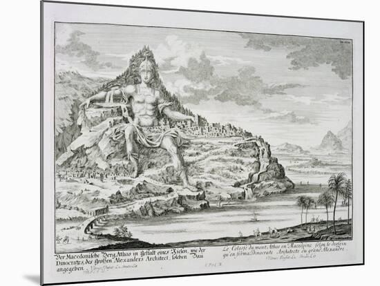 The Colossus of Mount Athos, Macedonia, by Dinocrates, the Architect of Alexander the Great-Johann Bernhard Fischer Von Erlach-Mounted Giclee Print