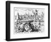 The Colossus of Rhodes (Engraving)-Maerten van Heemskerck-Framed Giclee Print