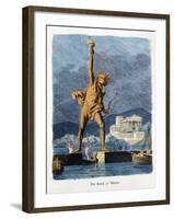 The Colossus of Rhodes, from a Series of the "Seven Wonders of the Ancient World"-Ferdinand Knab-Framed Giclee Print