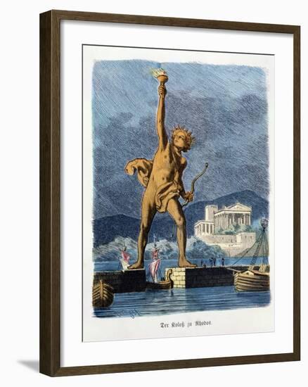 The Colossus of Rhodes, from a Series of the "Seven Wonders of the Ancient World"-Ferdinand Knab-Framed Giclee Print