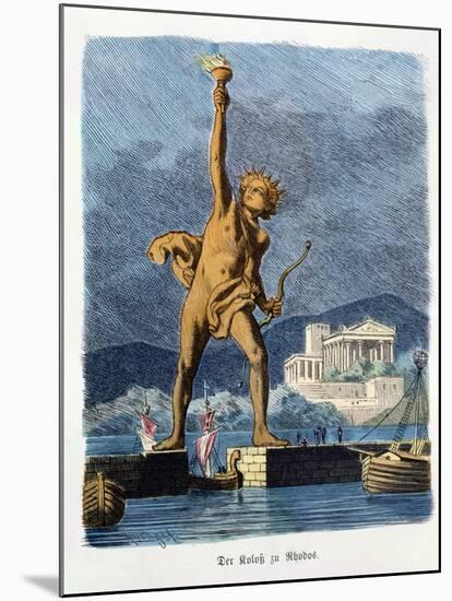 The Colossus of Rhodes, from a Series of the "Seven Wonders of the Ancient World"-Ferdinand Knab-Mounted Giclee Print