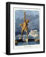 The Colossus of Rhodes, from a Series of the "Seven Wonders of the Ancient World"-Ferdinand Knab-Framed Giclee Print