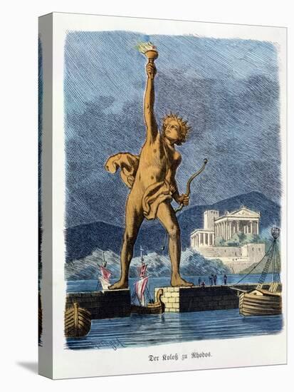 The Colossus of Rhodes, from a Series of the "Seven Wonders of the Ancient World"-Ferdinand Knab-Stretched Canvas