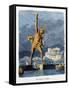 The Colossus of Rhodes, from a Series of the "Seven Wonders of the Ancient World"-Ferdinand Knab-Framed Stretched Canvas