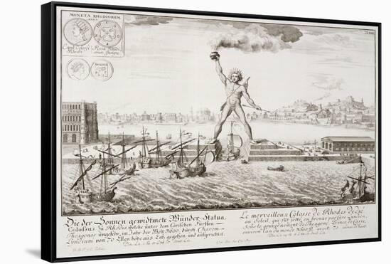 The Colossus of Rhodes, from, Entwurf Einer Historischen Architektur, 1721-Johann Bernhard Fischer Von Erlach-Framed Stretched Canvas