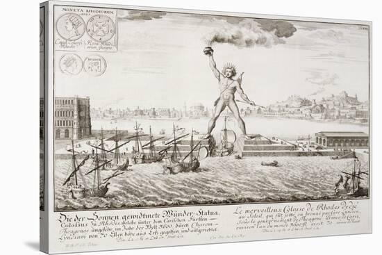 The Colossus of Rhodes, from, Entwurf Einer Historischen Architektur, 1721-Johann Bernhard Fischer Von Erlach-Stretched Canvas