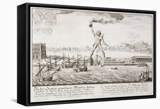 The Colossus of Rhodes, from, Entwurf Einer Historischen Architektur, 1721-Johann Bernhard Fischer Von Erlach-Framed Stretched Canvas
