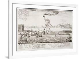 The Colossus of Rhodes, from, Entwurf Einer Historischen Architektur, 1721-Johann Bernhard Fischer Von Erlach-Framed Giclee Print