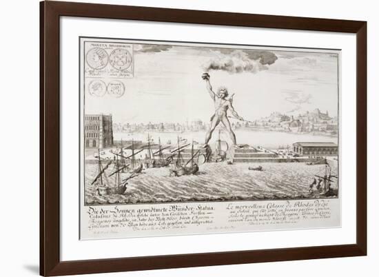 The Colossus of Rhodes, from, Entwurf Einer Historischen Architektur, 1721-Johann Bernhard Fischer Von Erlach-Framed Giclee Print