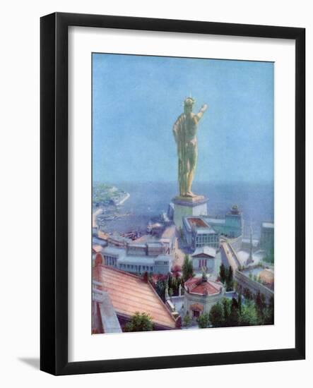 The Colossus of Rhodes, Greece, 1933-1934-M Kupka-Framed Giclee Print