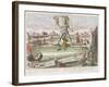 The Colossus of Rhodes, Second Wonder of the World-Georg Balthasar Probst-Framed Giclee Print