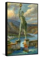 The Colossus of Rhodes-English School-Framed Stretched Canvas