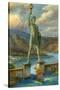 The Colossus of Rhodes-English School-Stretched Canvas