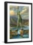 The Colossus of Rhodes-English School-Framed Giclee Print