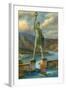 The Colossus of Rhodes-English School-Framed Giclee Print