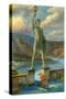 The Colossus of Rhodes-English School-Stretched Canvas