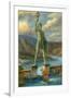 The Colossus of Rhodes-English School-Framed Giclee Print