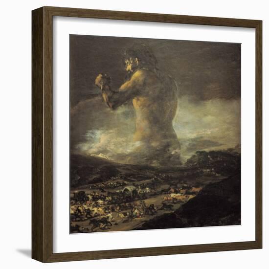 The Colossus-Francisco de Goya-Framed Art Print