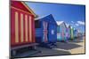 The Colourful Brighton Bathing Boxes Located on Middle Brighton Beach, Brighton, Melbourne-Cahir Davitt-Mounted Photographic Print