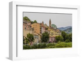 The colourful buildings in Ventimiglia, Liguria, Italy-Chris Mouyiaris-Framed Photographic Print