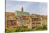 The colourful buildings in Ventimiglia, Liguria, Italy-Chris Mouyiaris-Stretched Canvas