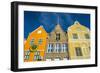 The Colourful Dutch Houses at Sint Annabaai, UNESCO Site, Curacao, ABC Island, Netherlands Antilles-Michael Runkel-Framed Photographic Print