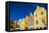 The Colourful Dutch Houses at Sint Annabaai, UNESCO Site, Curacao, ABC Island, Netherlands Antilles-Michael Runkel-Framed Stretched Canvas
