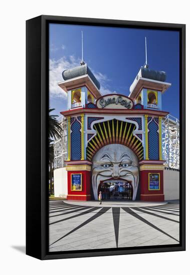 The Colourful Entrance to Luna Park, Saint Kilda, Melbourne, Victoria, Australia.-Cahir Davitt-Framed Stretched Canvas