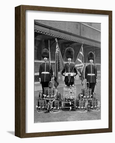 The Colours and Drums of the 2nd Grenadier Guards, 1896-J Thomson-Framed Giclee Print