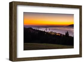 The Columbia River & Astoria, Oregon, USA-Mark A Johnson-Framed Photographic Print