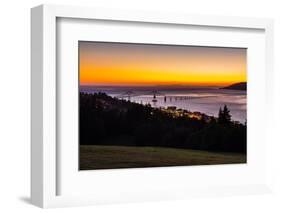 The Columbia River & Astoria, Oregon, USA-Mark A Johnson-Framed Photographic Print