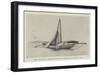 The Columbia, Showing Steel Mast Carried Away 2 August 1899-null-Framed Giclee Print