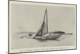 The Columbia, Showing Steel Mast Carried Away 2 August 1899-null-Mounted Giclee Print