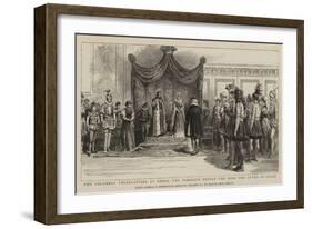 The Columbus Celebrations at Genoa, the Tableux before the King and Queen of Italy-null-Framed Giclee Print