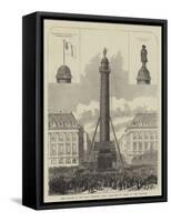 The Column in the Place Vendome, Paris, Destroyed by Order of the Commune-null-Framed Stretched Canvas